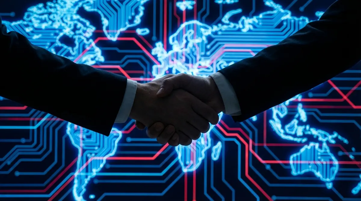 US and China tech trade negotiation concept