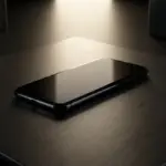 Samsung Galaxy S26 Ultra smartphone on a dark metallic surface